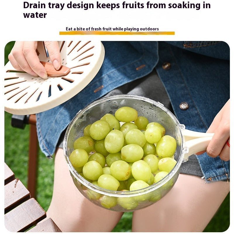 Fruit Drain Basket With Lid