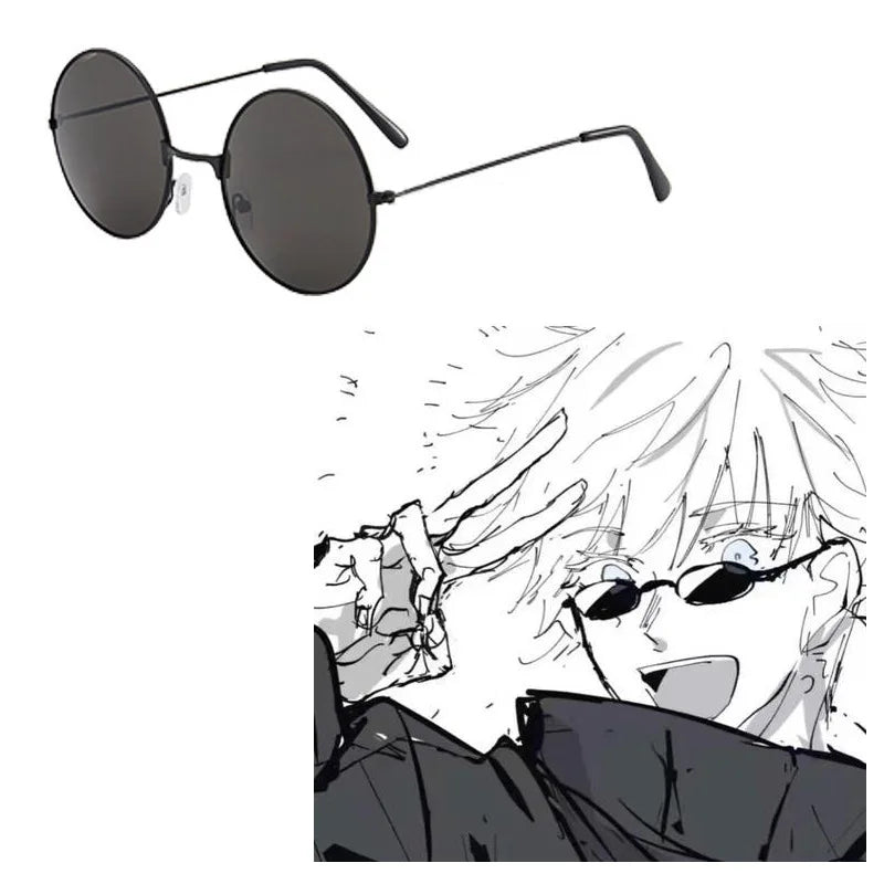 Cosplay Gojo Satoru Glasses Eyewear Jujutsu Kaisen Black Sunglasses Cosplay Costume Accessories Anime Props Men Women Gift 2