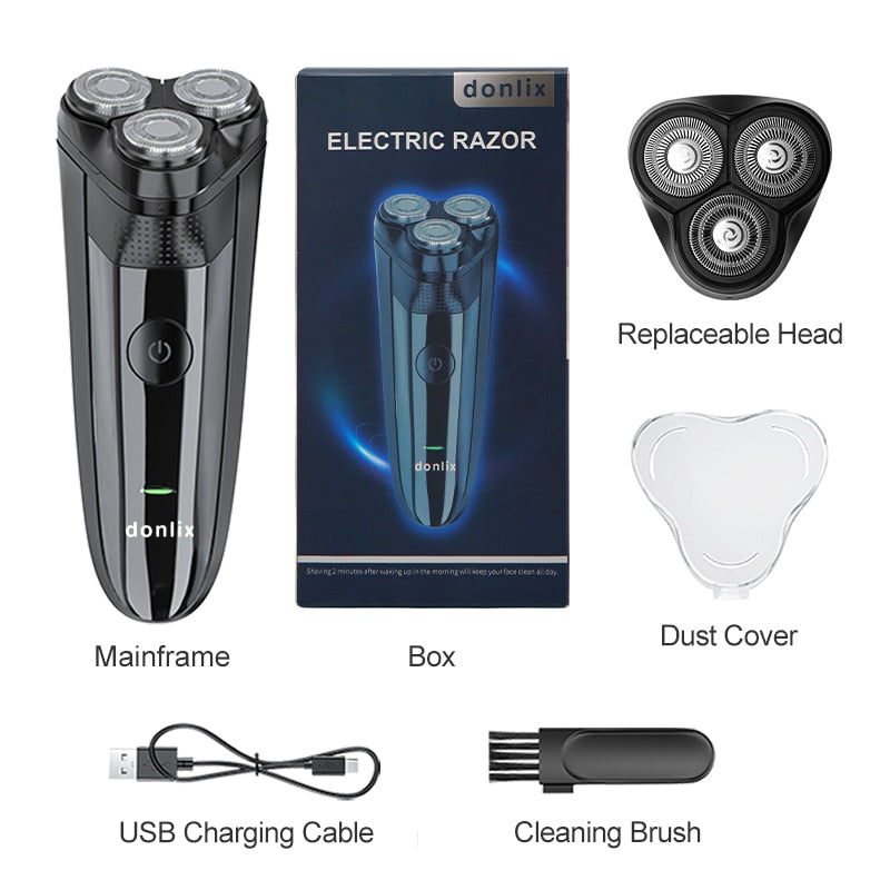 Three Head Electric Razor For Men USB Rechargeable 6