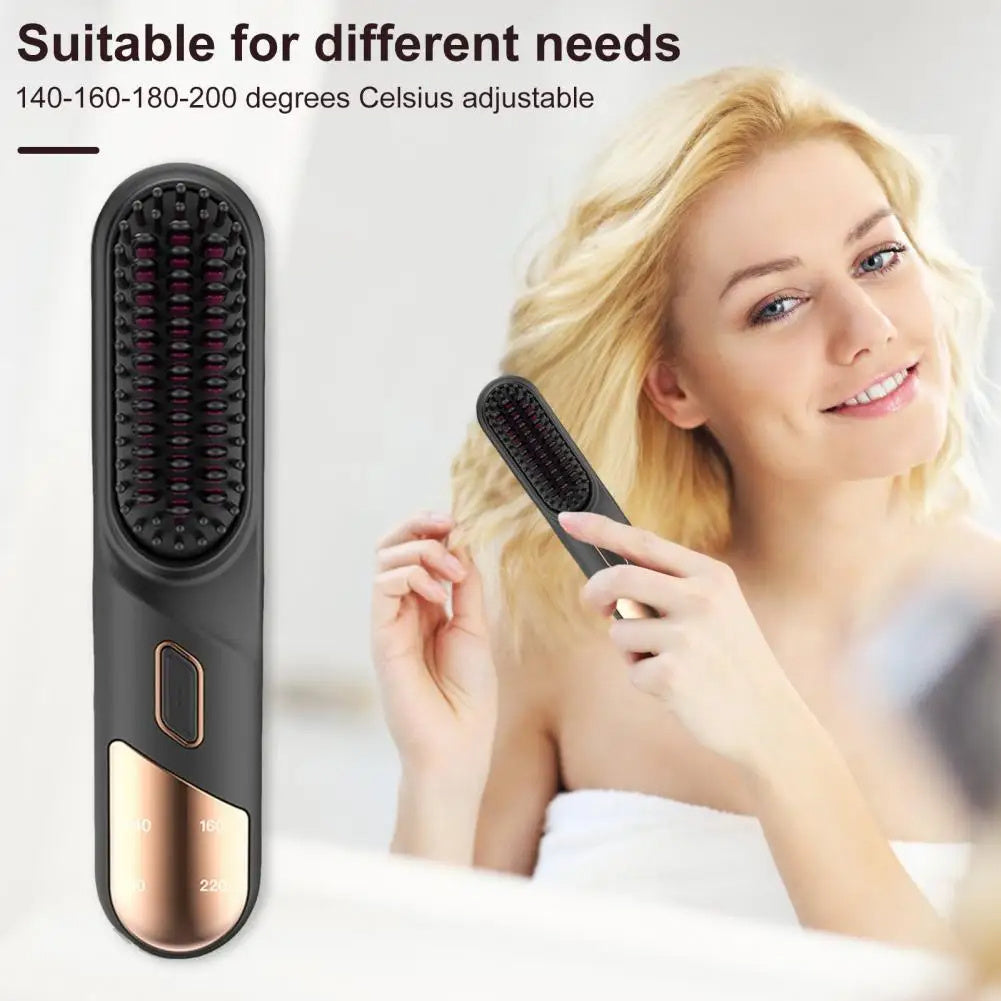 Wet Dry Hair Straightener Cordless Hair Straightener Brush