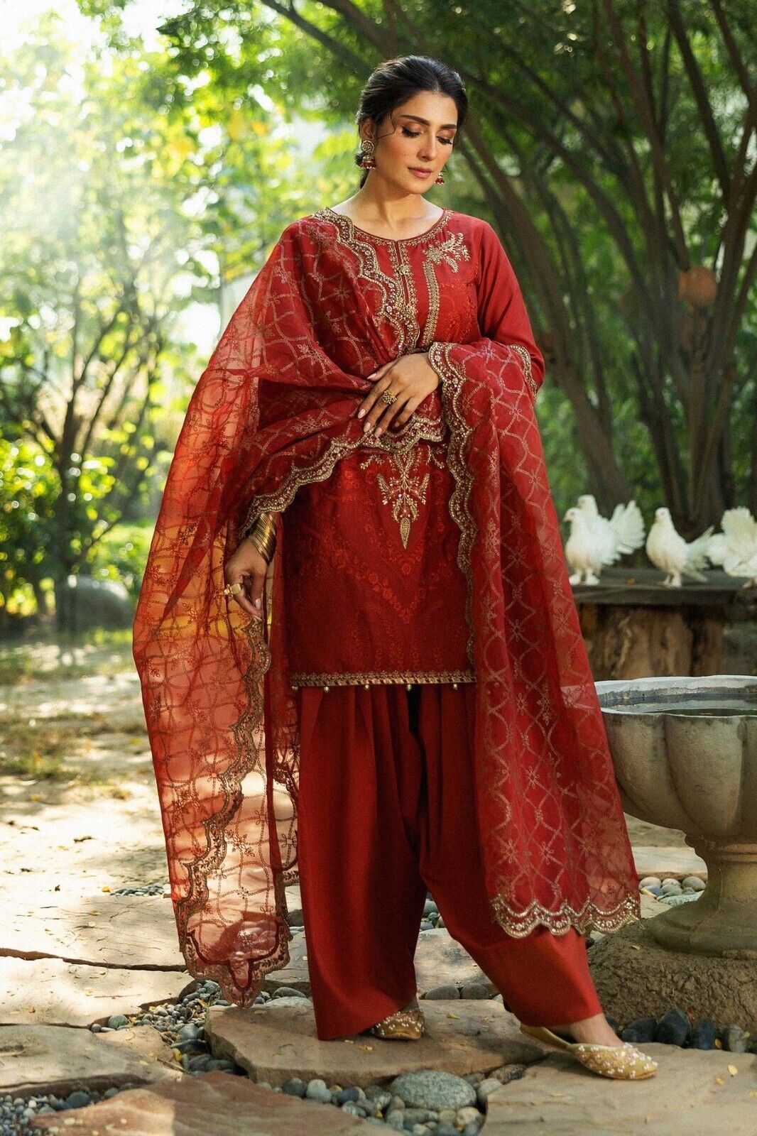 Maria B Collection Embroidered Linen Suit | Formal & Wedding Dress Salwar Kameez