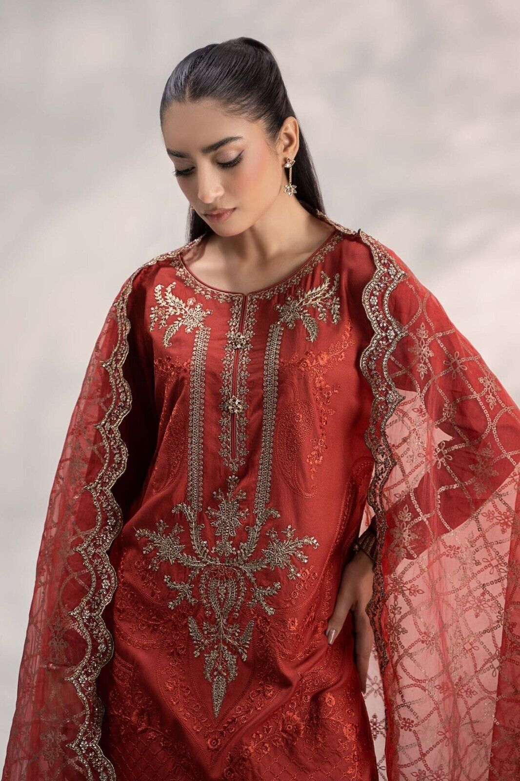 Maria B Collection Embroidered Linen Suit | Formal & Wedding Dress Salwar Kameez