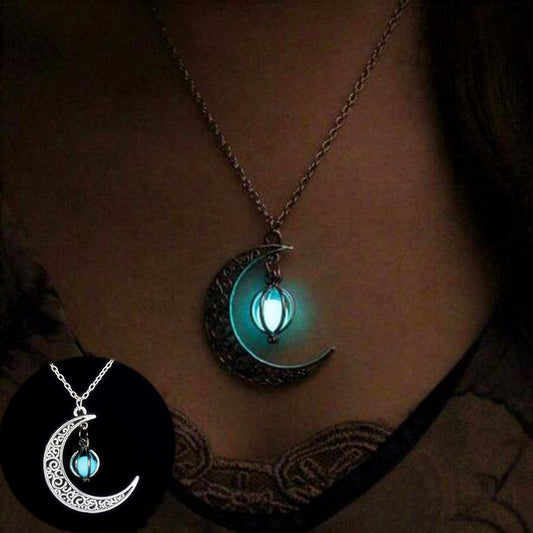 glowing moon necklace