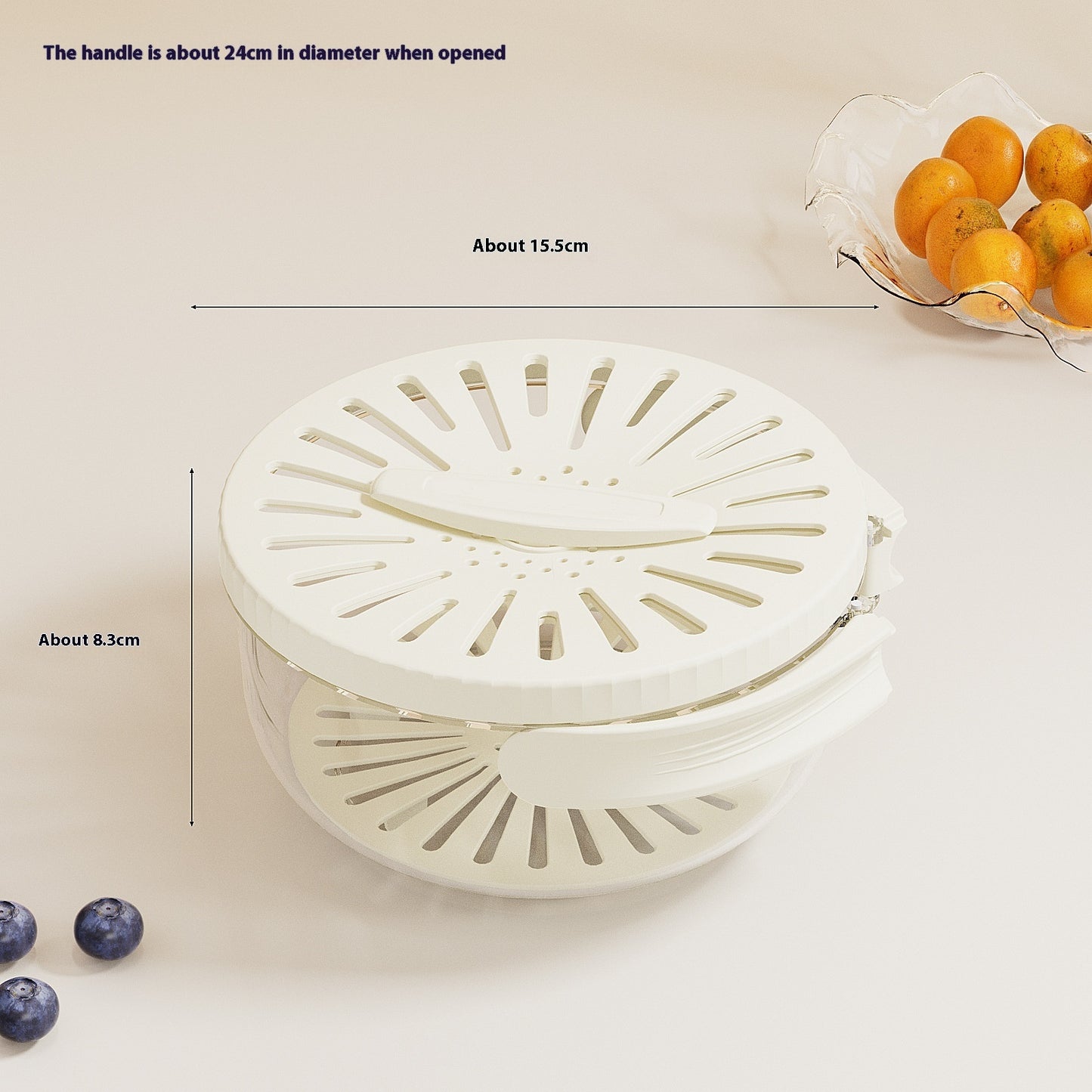 Fruit Drain Basket With Lid