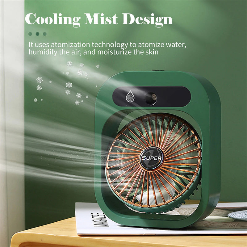 Desk Misting Fan USB Rechargeable Humidifier