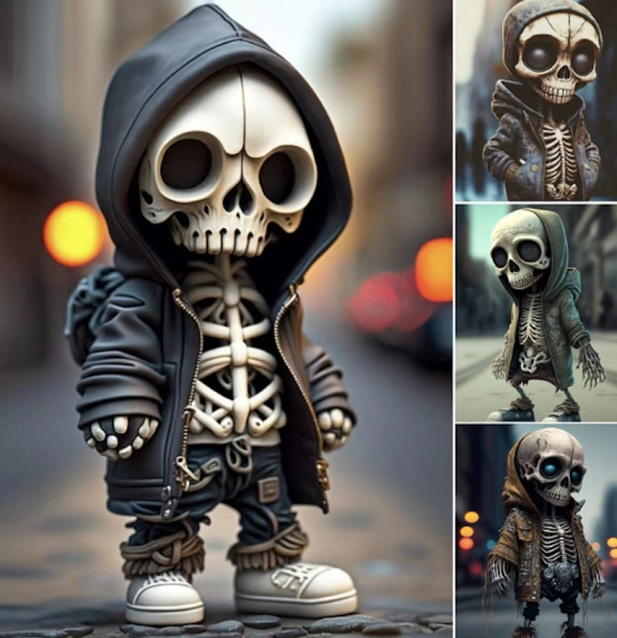 Halloween skeleton figurines