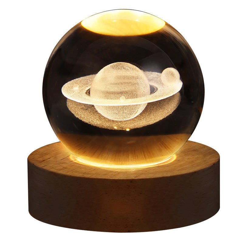 Luminous Starry Sky Moon Crystal Ball Small Night Lamp