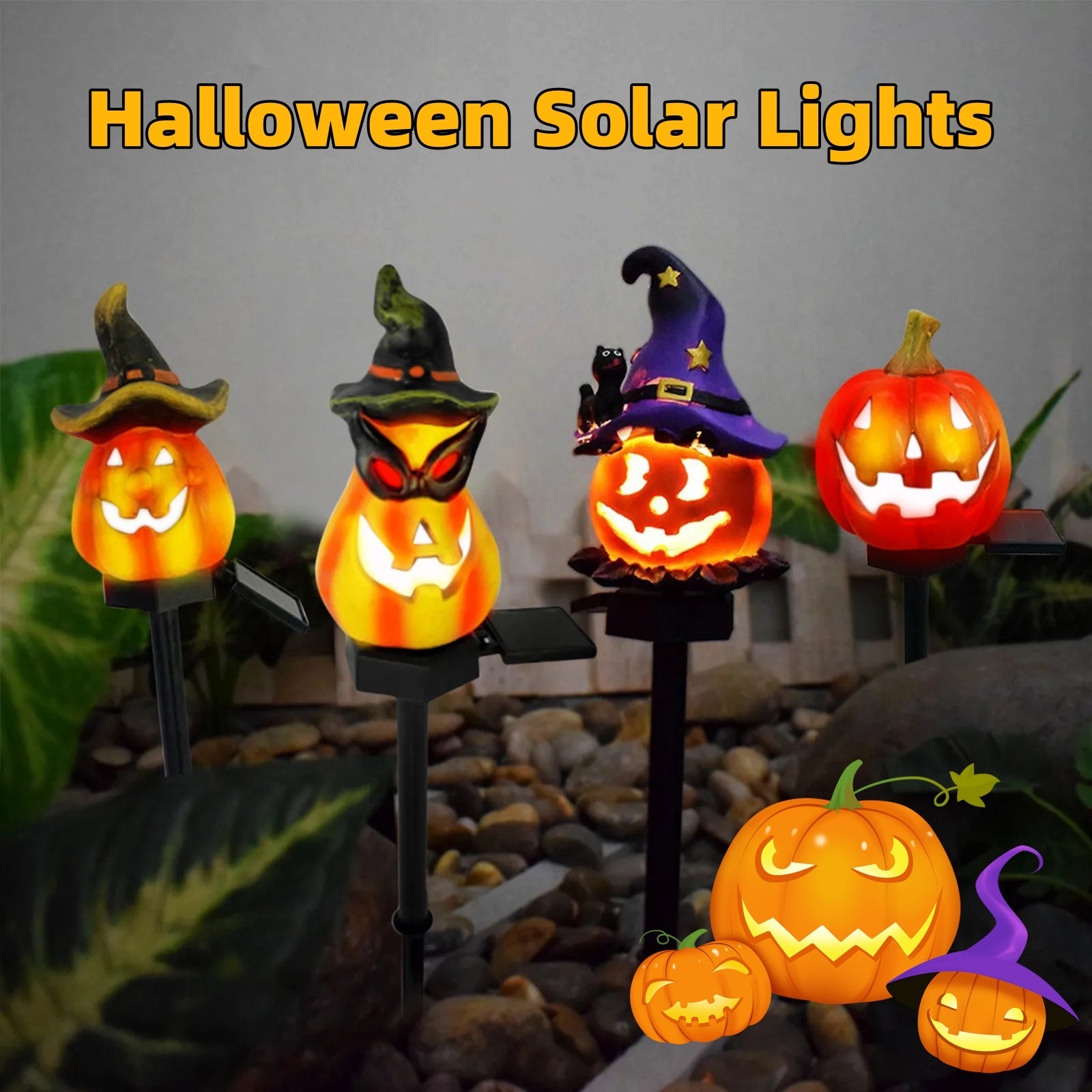 solar pumpkin lantern