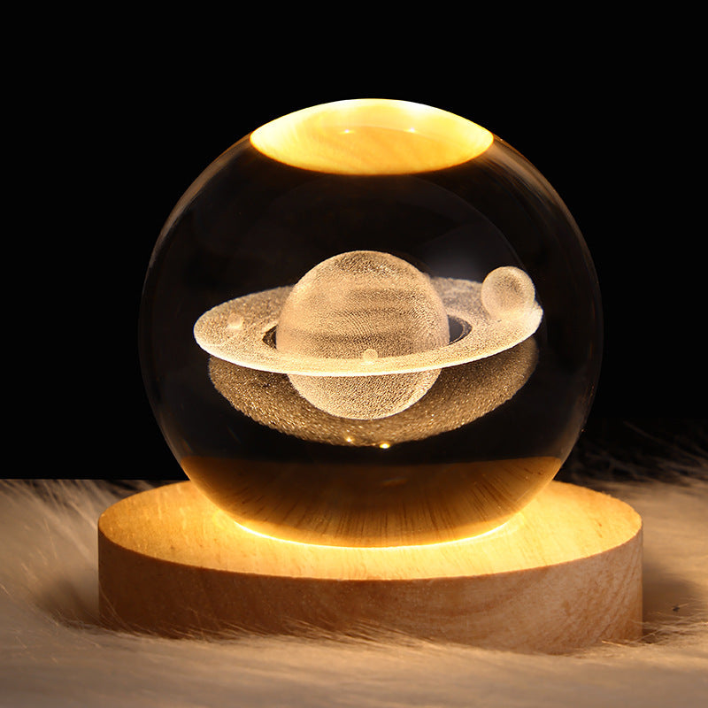 Luminous Starry Sky Moon Crystal Ball Small Night Lamp